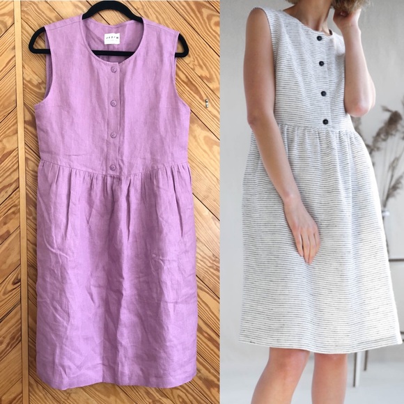 OFFON Dresses & Skirts - OFFON Linen Sleeveless Dress Lilac